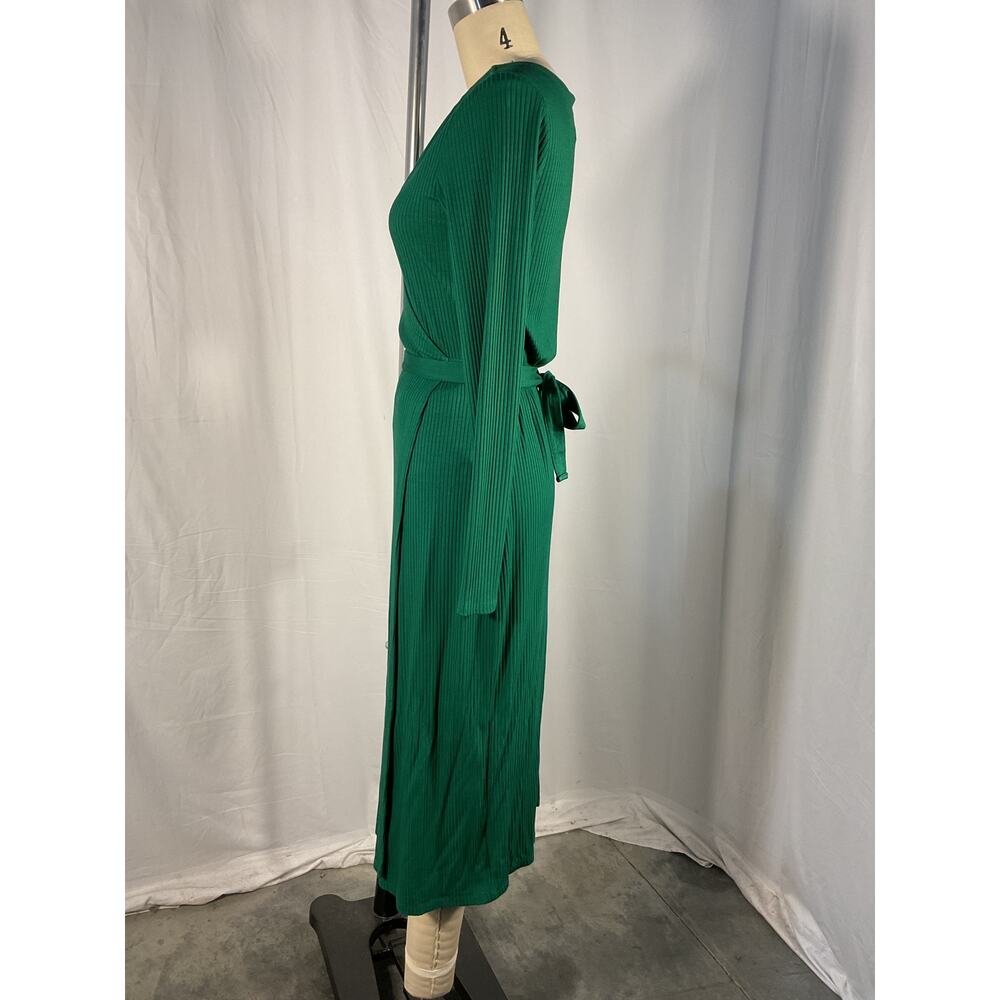 Enza Costa A Coste Green Viscose Wrap Dress Size S - Picture 3 of 6